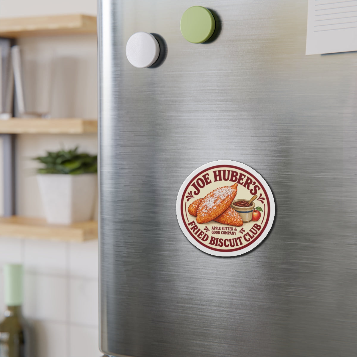 Joe Huber’s — Fried Biscuit Club Magnet — product mockup