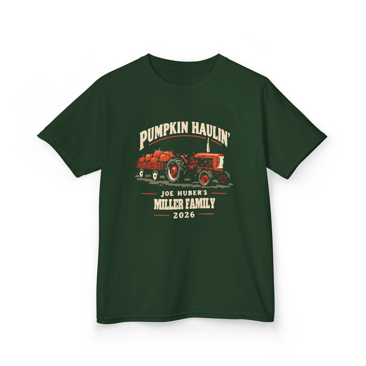 Pumpkin Haulin’ — Personalized Tractor Tee (Youth)
