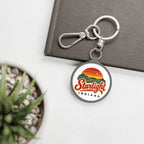 Starlight, Indiana — Retro Sunset Keychain