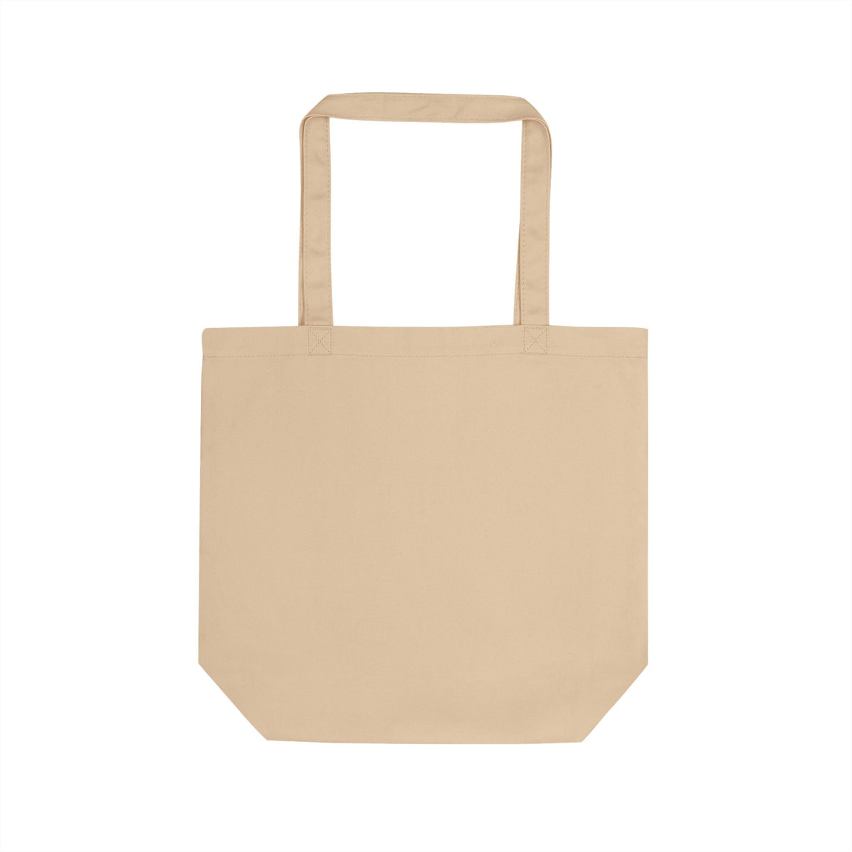 Supplier view of the blank reverse of the Oyster Country Roads tote bag.
