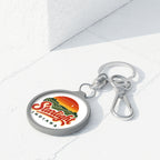 Starlight, Indiana — Retro Sunset Keychain