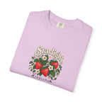 Folded supplier preview of the Orchid Strawberry Days tee.