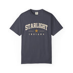 Starlight, Indiana — Classic Varsity Tee on Navy — supplier-generated preview; physical sample pending