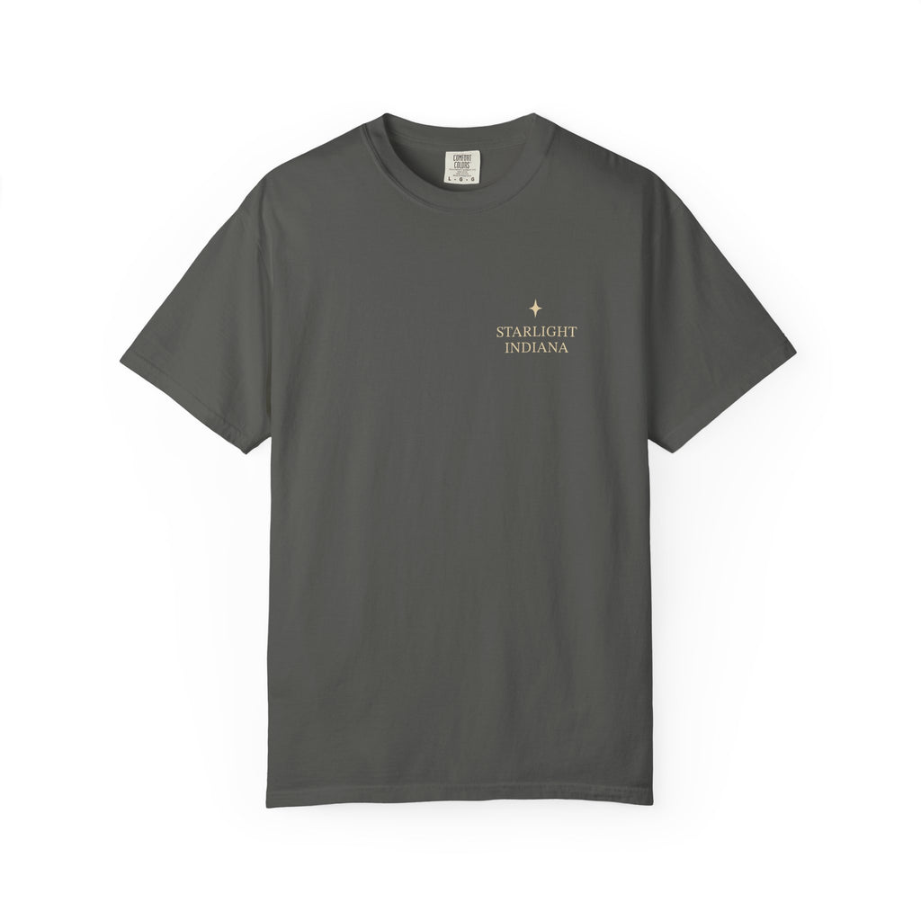 Starlight, Indiana — Starlight Nights Tee on Pepper — supplier-generated preview; physical sample pending