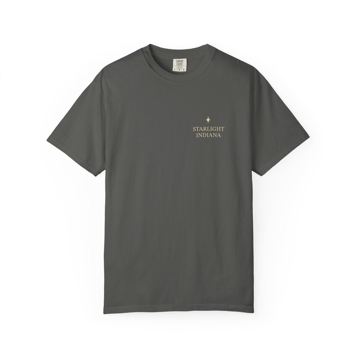Starlight, Indiana — Starlight Nights Tee on Pepper — supplier-generated preview; physical sample pending