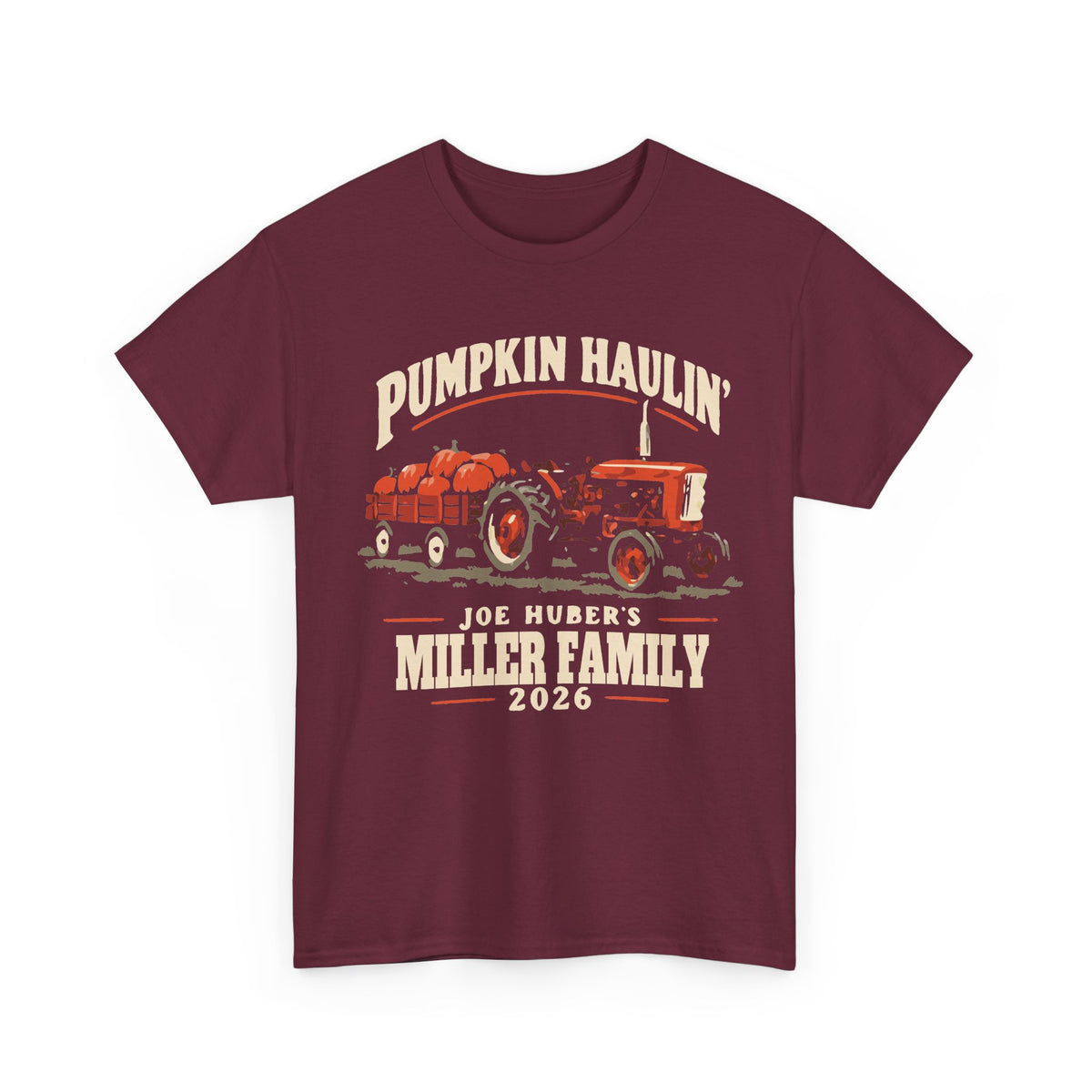 Pumpkin Haulin’ — Personalized Tractor Tee (Adult)