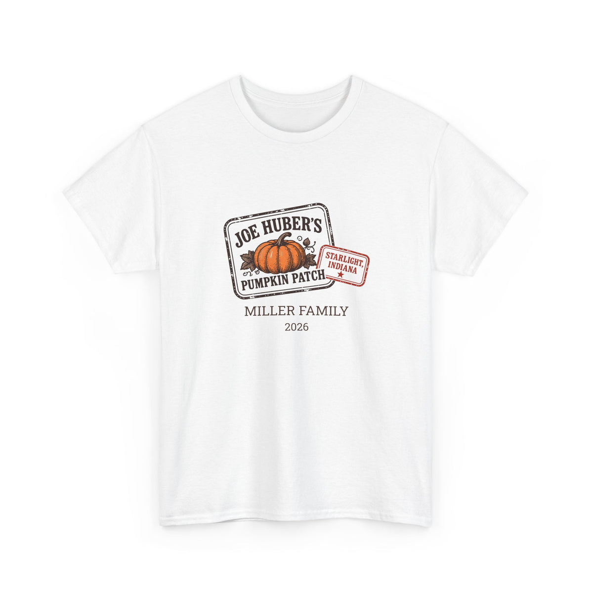 Pumpkin Patch Passport — Personalized Stamp Tee (Adult)