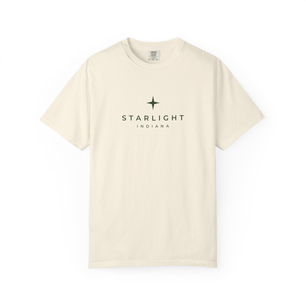 Starlight, Indiana — Simple Star Tee on Ivory — supplier-generated preview; physical sample pending