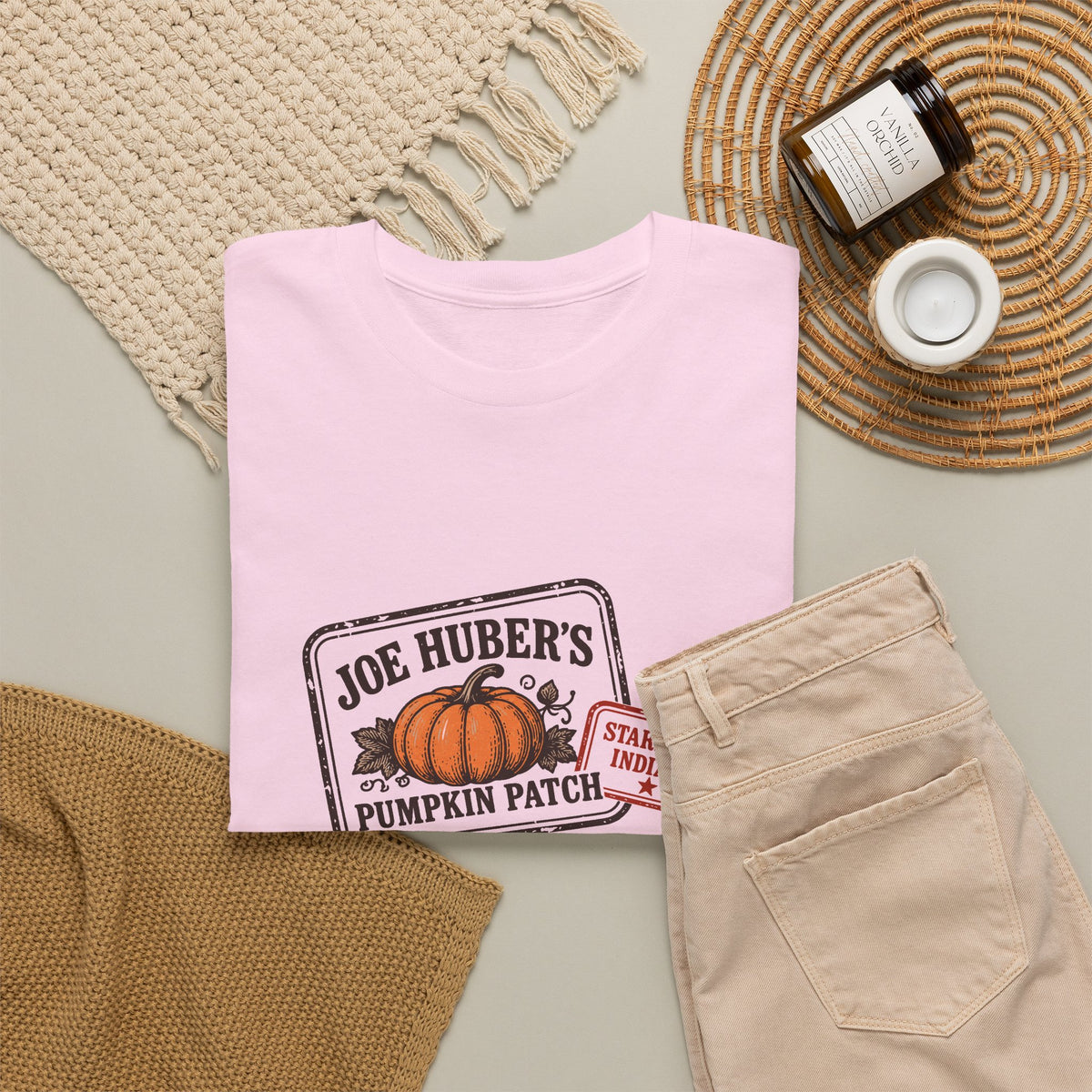 Pumpkin Patch Passport — Personalized Stamp Tee (Adult)