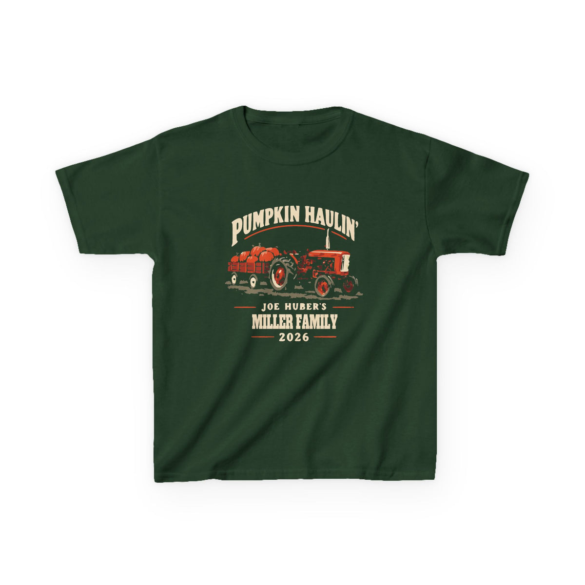 Pumpkin Haulin’ — Personalized Tractor Tee (Youth)